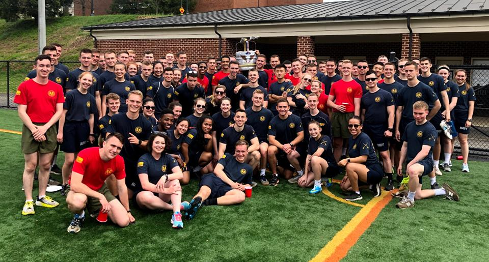 UVA NROTC after winning the 2018 Tri-Service sports competition